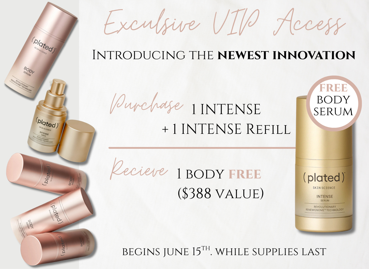 BODY serum + INTENSE + INTENSE refill